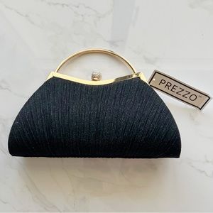 Prezzo Black Glitter Clutch / Crossbody